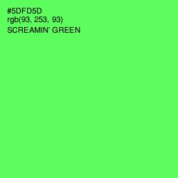 #5DFD5D - Screamin' Green Color Image
